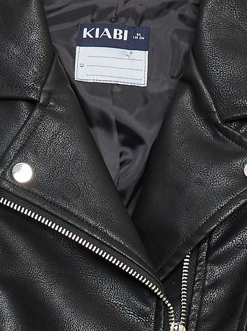 Textured Faux Leather Jacket - Kiabi