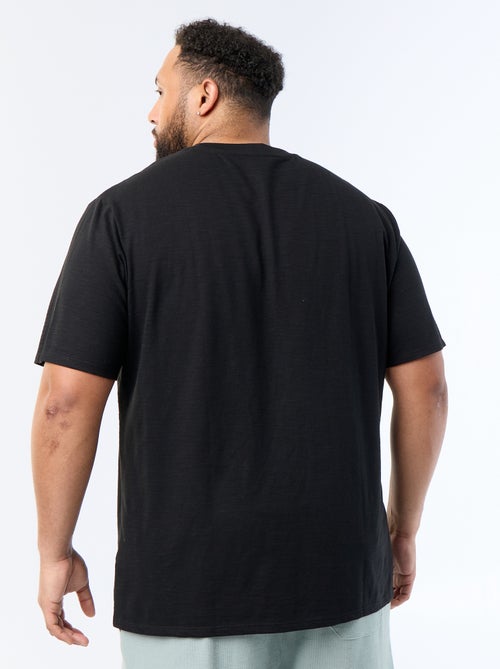 Textured Jersey Knit Short-Sleeved T-shirt - Kiabi