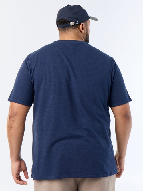 Textured Jersey Knit Short-Sleeved T-shirt - Kiabi