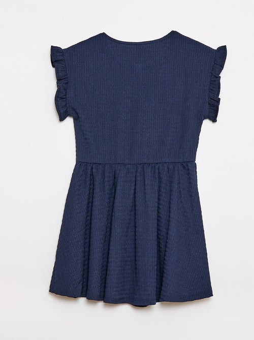 Textured Knit Button-Front Dress - Kiabi