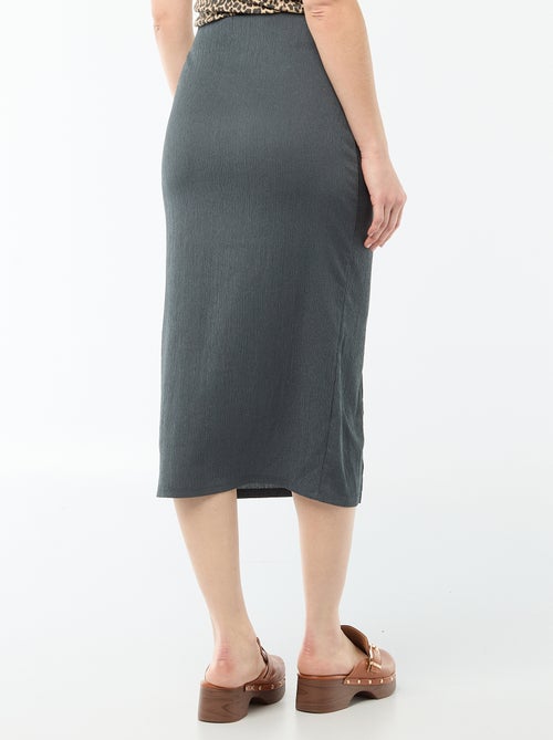 Textured Knit Midi Skirt - Kiabi