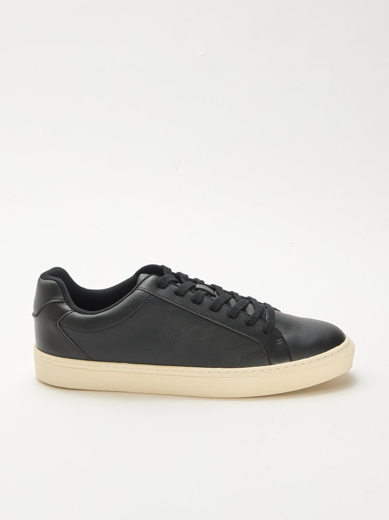 Textured low-top sneakers Black - Kiabi