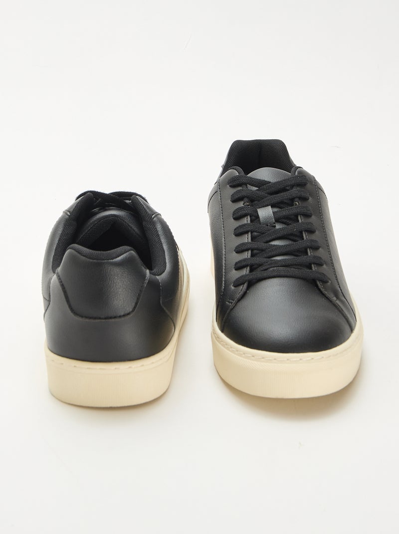 Textured low-top sneakers Black - Kiabi