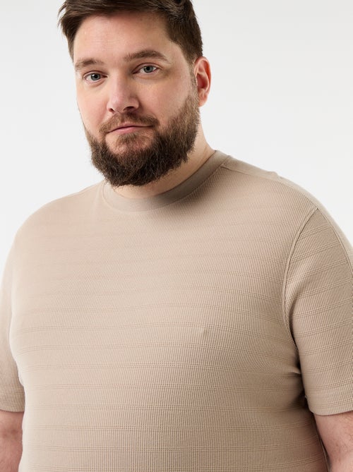 Textured Ribbed T-shirt - Kiabi