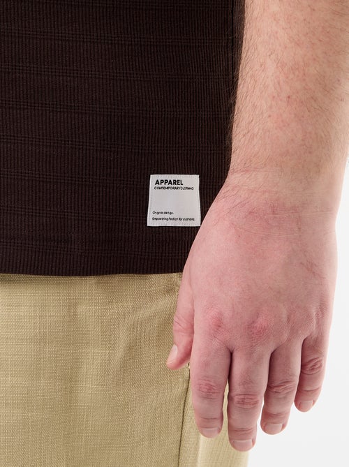 Textured Ribbed T-shirt - Kiabi
