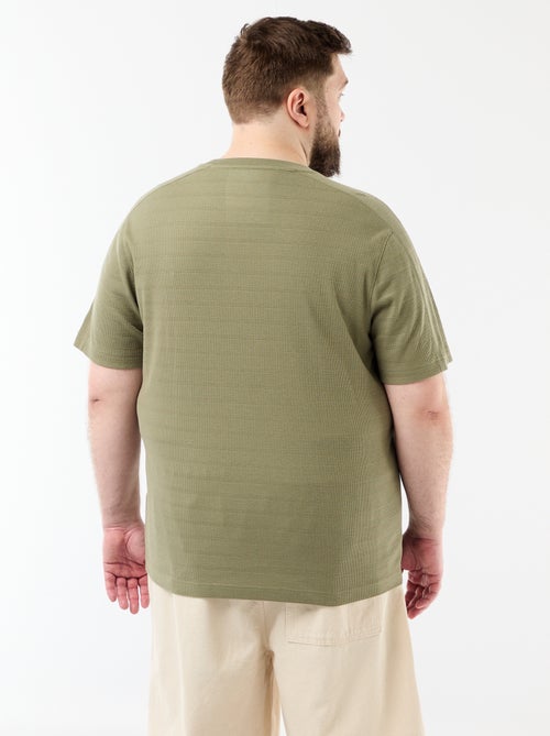 Textured Ribbed T-shirt - Kiabi