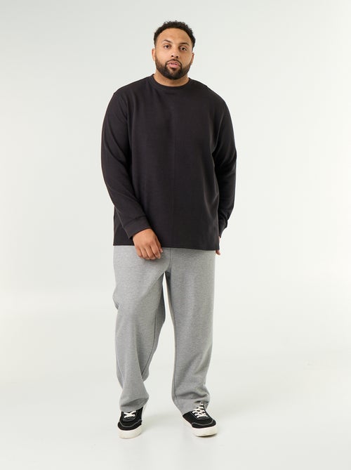 Thick long-sleeved round-neck t-shirt - Kiabi
