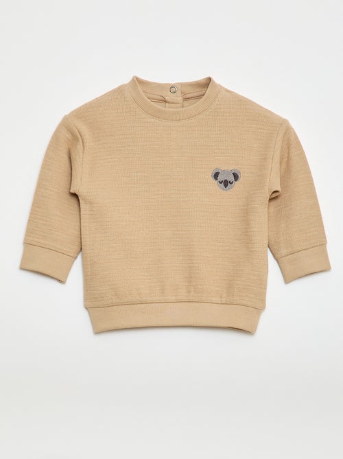 Thick T-shirt with Embroidered Animal - Kiabi