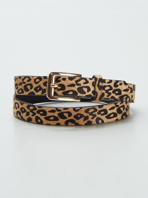 Thin leopard print belt - Kiabi