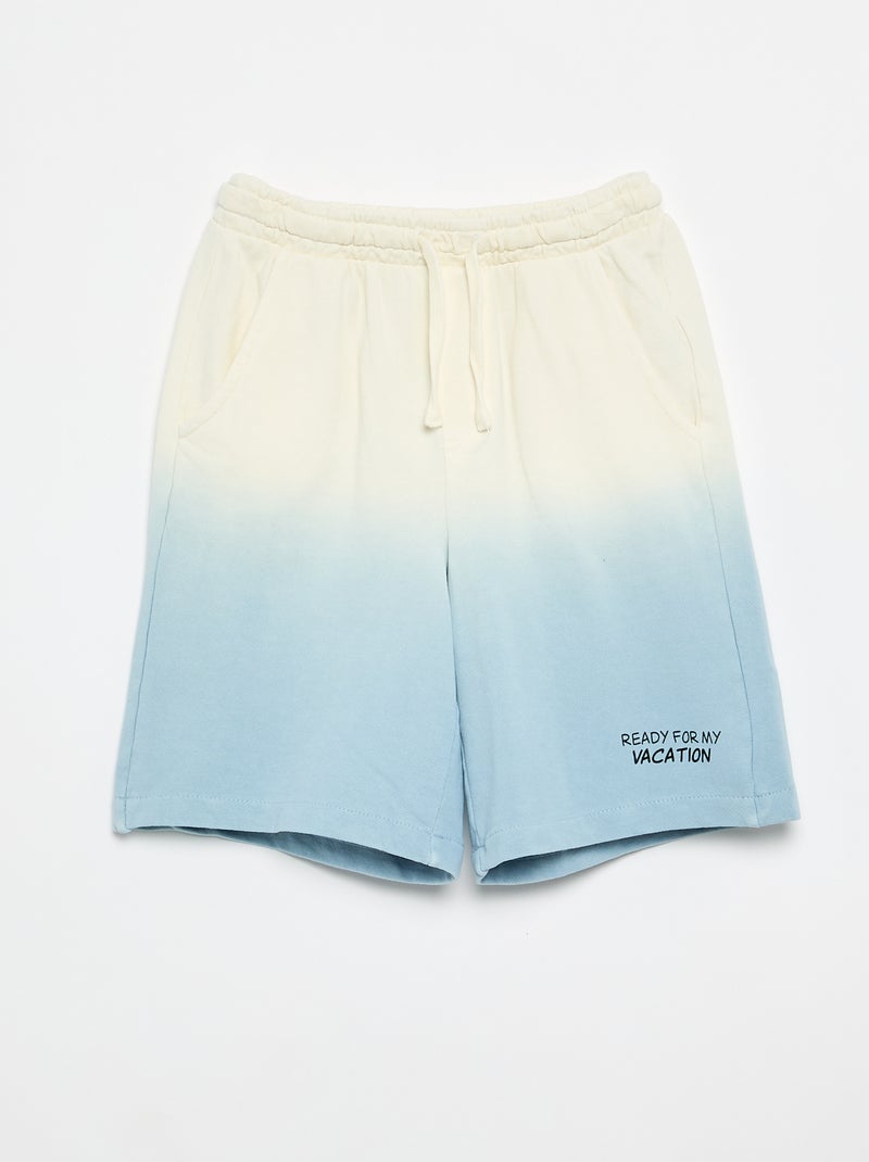 Tie-Dye Bermuda aus French Terry Bleu - Kiabi