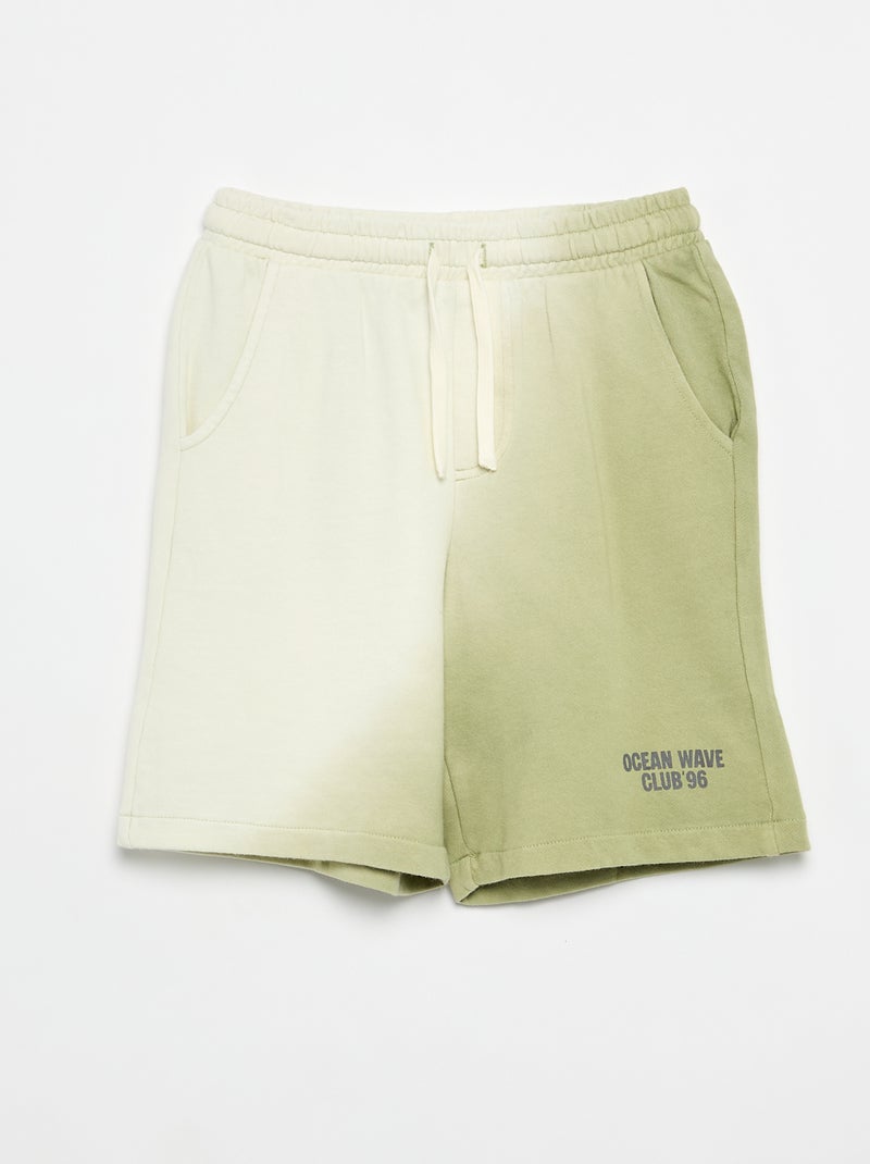 Tie-Dye Bermuda aus French Terry Vert - Kiabi