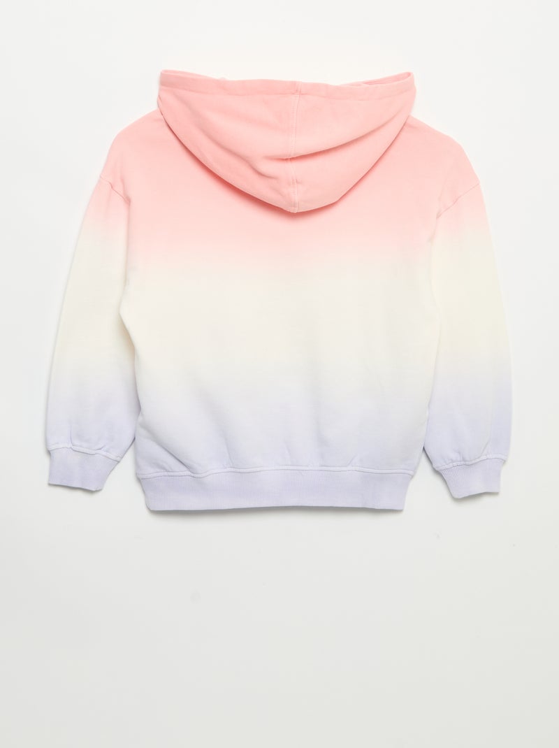 Tie-dye hooded long-sleeve sweatshirt Pink - Kiabi