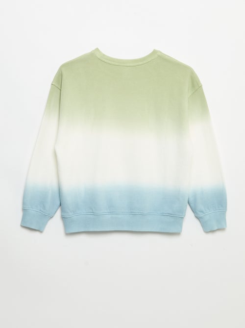 Tie-Dye Rundhals-Sweatshirt mit Print - Kiabi