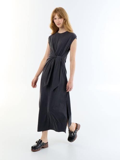 Tie-waist long dress - Kiabi