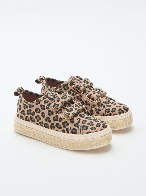 Tiefe Canvas-Sneaker mit Kordelsohle - Kiabi