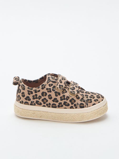 Tiefe Canvas-Sneaker mit Kordelsohle - Kiabi