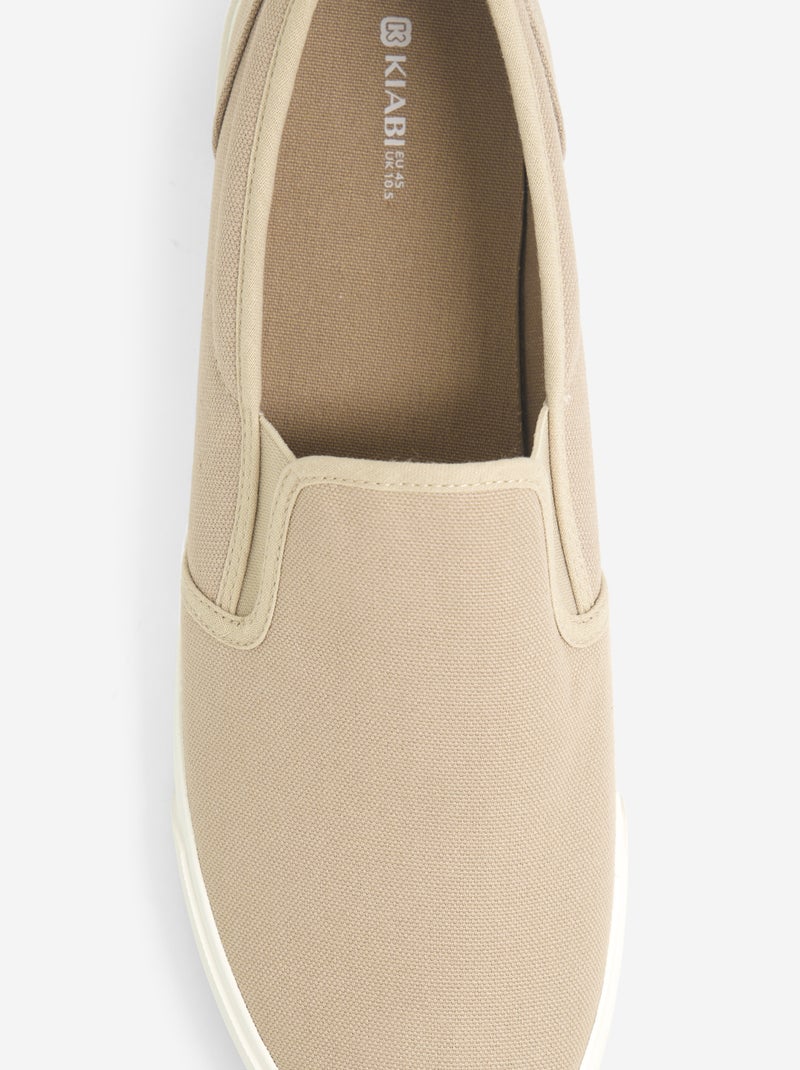 Tiefe Slip-on Sneakers Beige - Kiabi