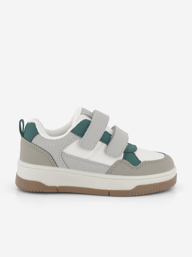 Tiefe Sneakers aus Kunstleder Gris - Kiabi