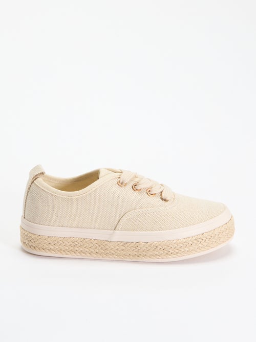 Tiefe Sneakers mit Bastsohle - Kiabi Tiefe Sneakers mit Bastsohle - Kiabi