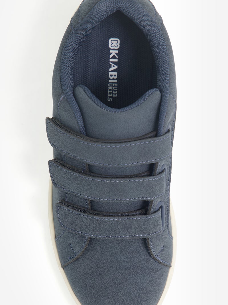 Tiefe Sneakers mit Klettverschluss Bleu - Kiabi
