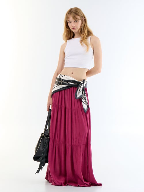 Tiered Solid Skirt - Kiabi