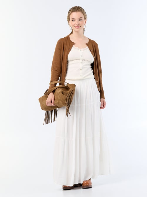 Tiered Solid Skirt - Kiabi