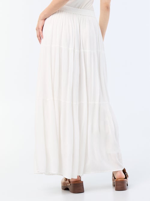 Tiered Solid Skirt - Kiabi