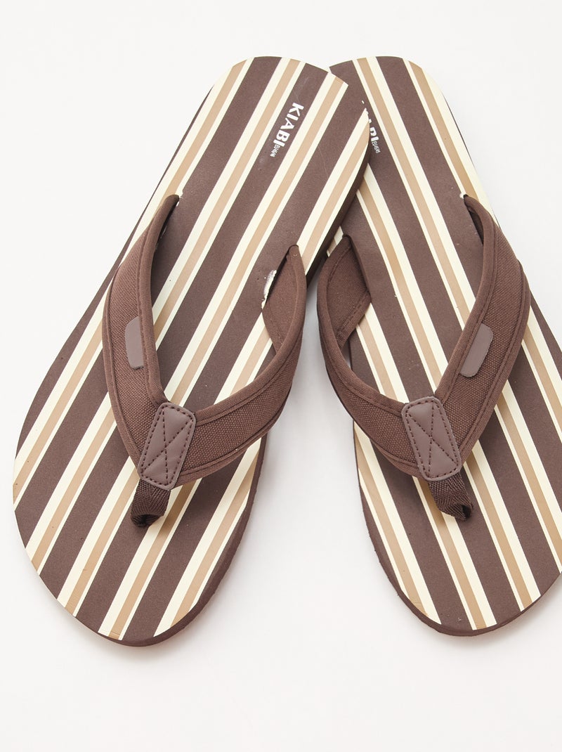 Tongs fantaisies Marron - Kiabi