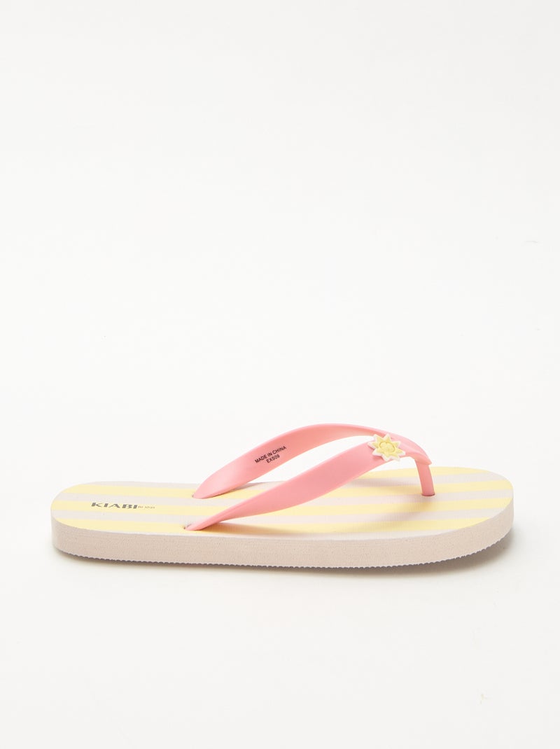 Tongs imprimés Jaune - Kiabi