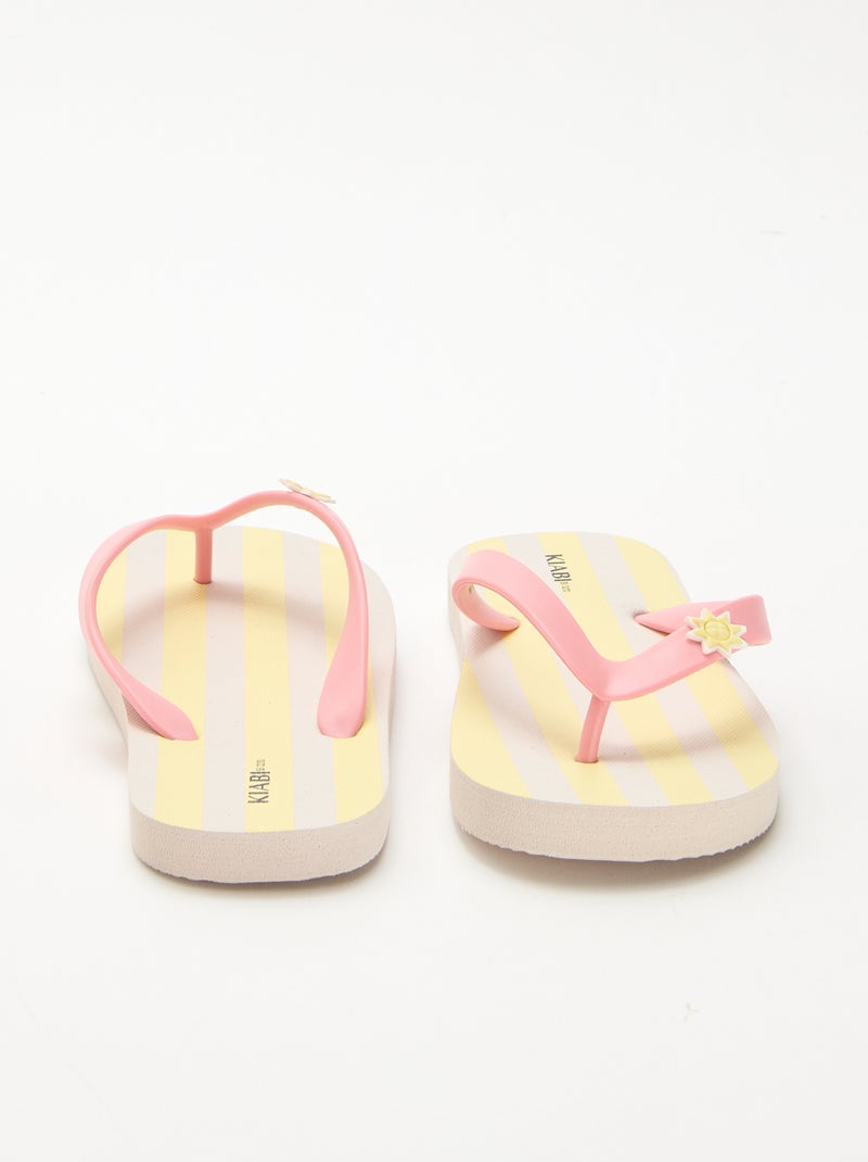 Tongs imprimés Jaune - Kiabi