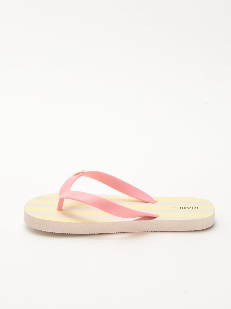 Tongs imprimés Jaune - Kiabi