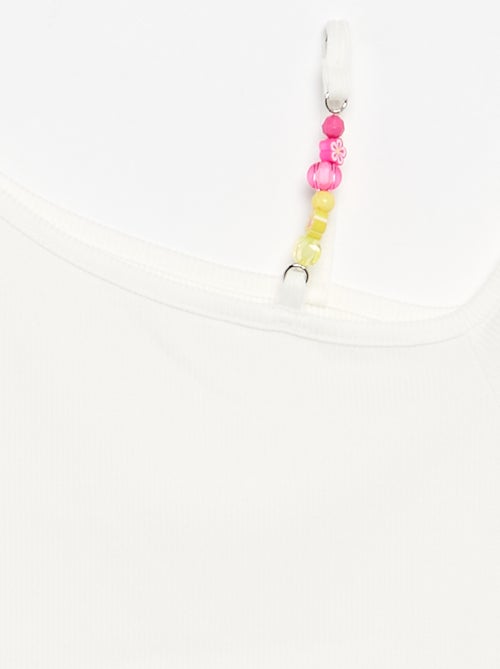 Top a costine con scollo asimmetrico - Kiabi