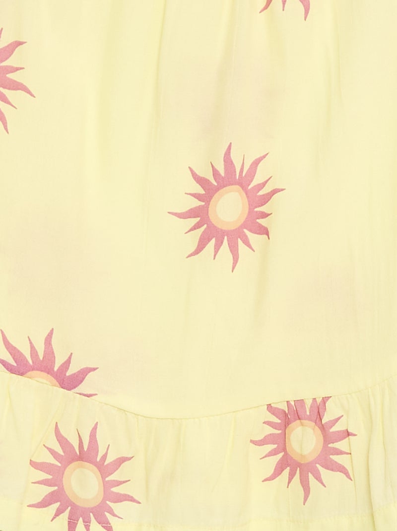 Top à motif à fines bretelles Jaune - Kiabi