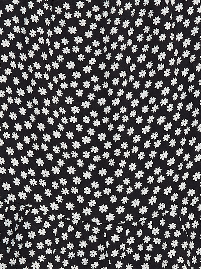 Top à motif à fines bretelles Noir - Kiabi