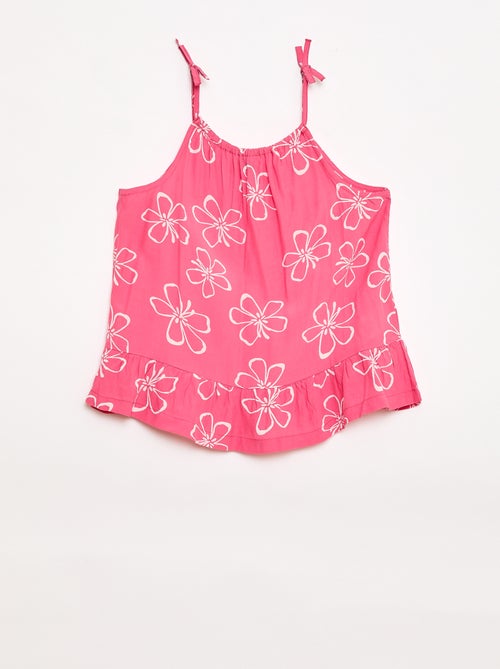 Top à motif à fines bretelles - Kiabi