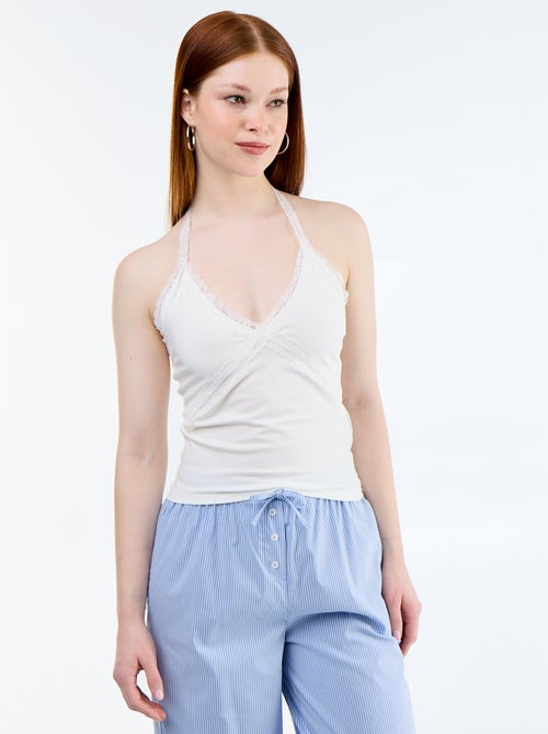 Top a schiena scoperta con pizzo - Kiabi