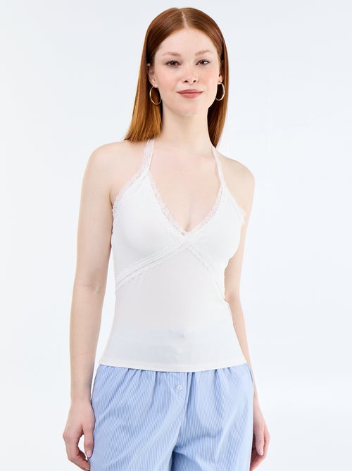 Top a schiena scoperta con pizzo - Kiabi