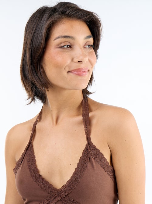 Top a schiena scoperta con pizzo - Kiabi