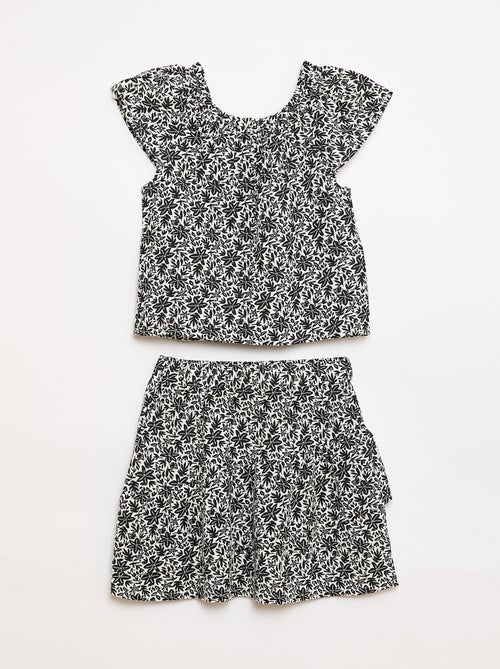 Top and canvas skirt set - Kiabi