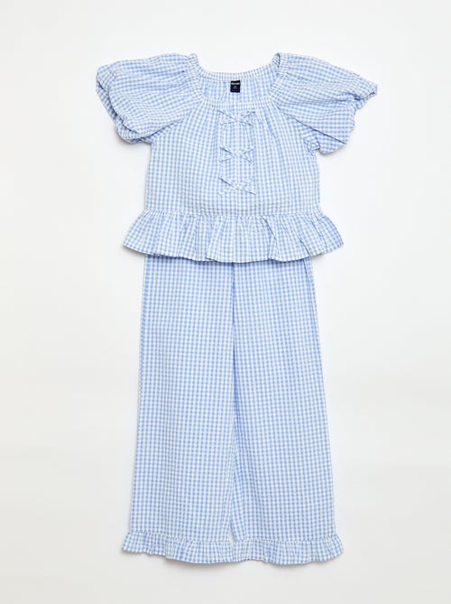 Top and Trousers Set with Cotton Details - Kiabi