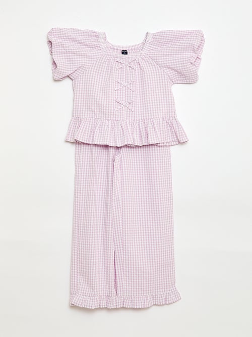 Top and Trousers Set with Cotton Details - Kiabi