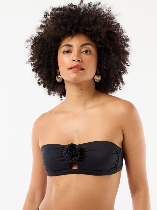 Top bikini a fascia con dettaglio fiore in rilievo - Kiabi