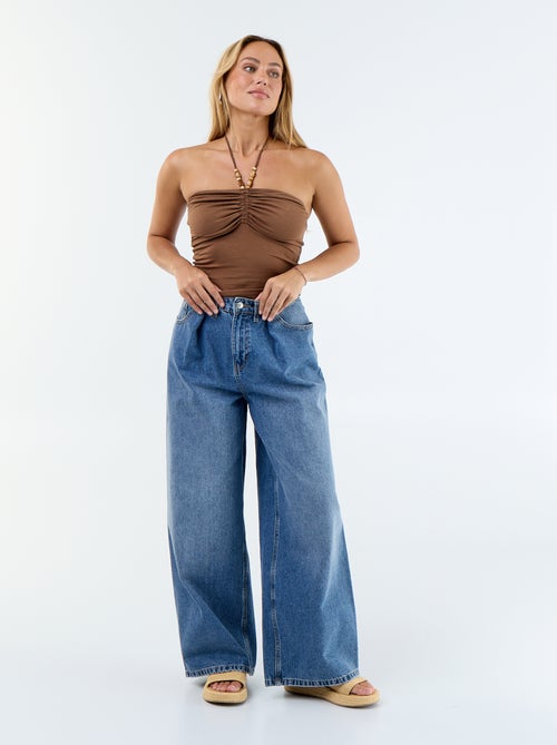 Top bustier avec tour de cou - Kiabi