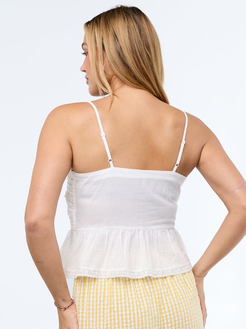 Top cropped spalline sottili - Kiabi Top cropped spalline sottili - Kiabi