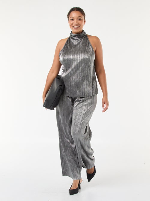 Top emmanchures américaines maille plissée - Kiabi