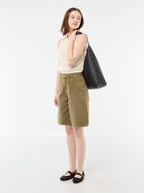 Top en crochet ajouré avec emmanchures larges - Kiabi