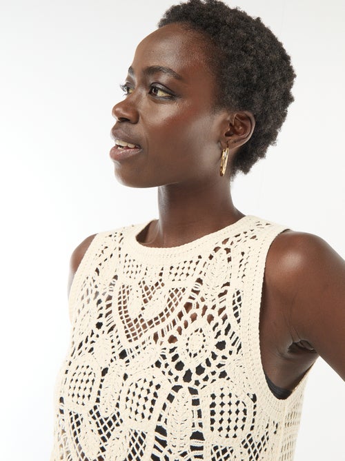 Top en crochet sans manches - Kiabi
