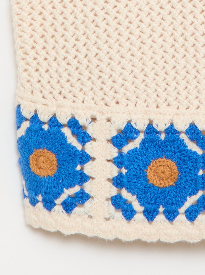 Top en crochet sans manches Beige - Kiabi