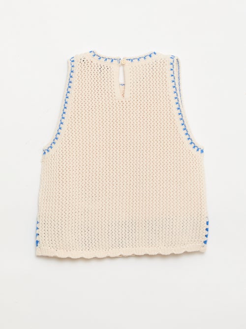 Top en crochet sans manches - Kiabi