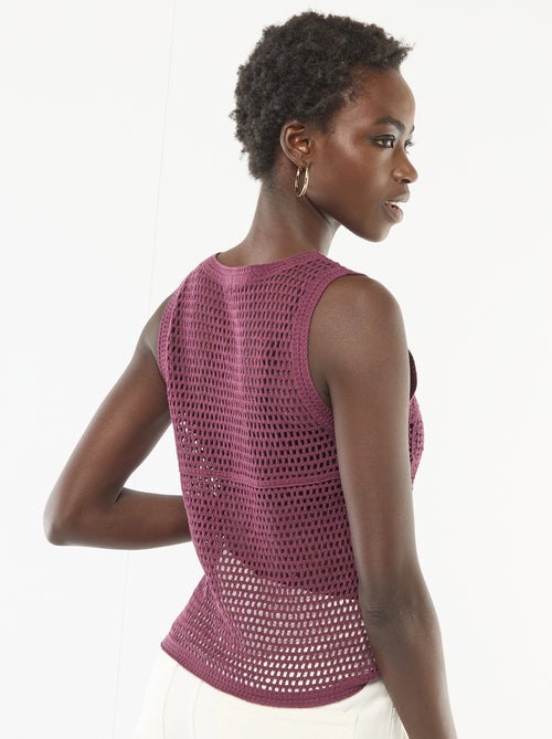 Top en crochet sans manches - Kiabi